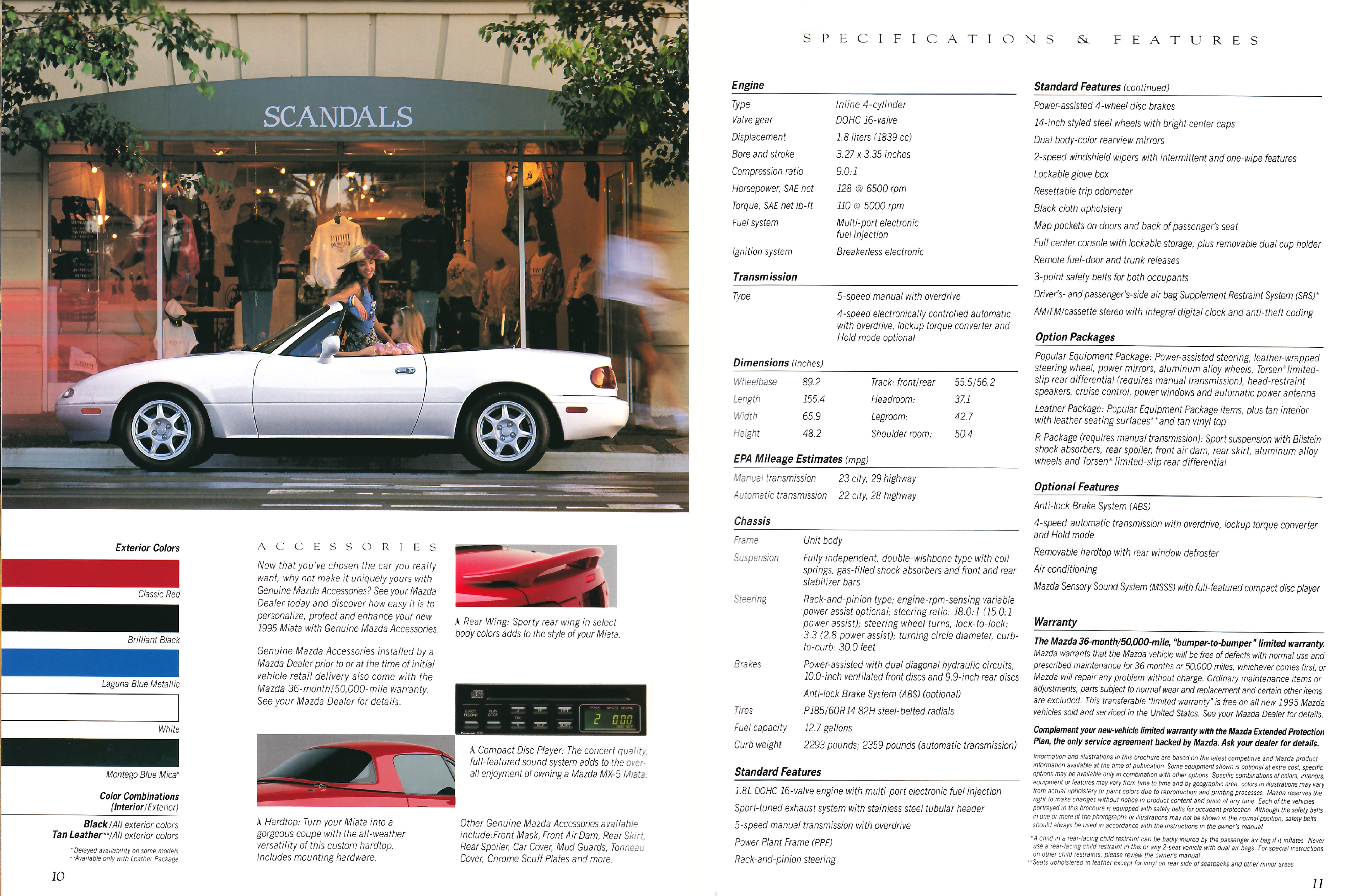 1995 Mazda MX-5 Brochure Page 6